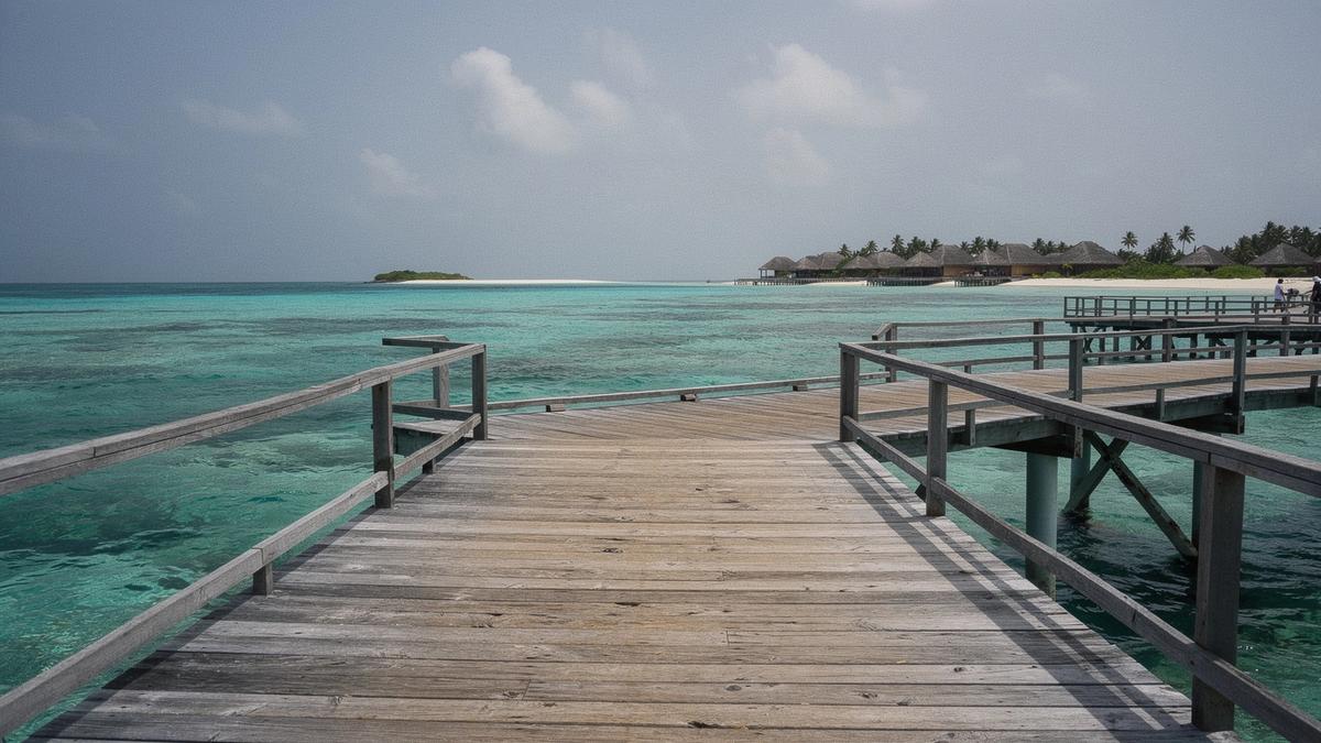 Overwater villa deck at North Male Atoll, Maldives