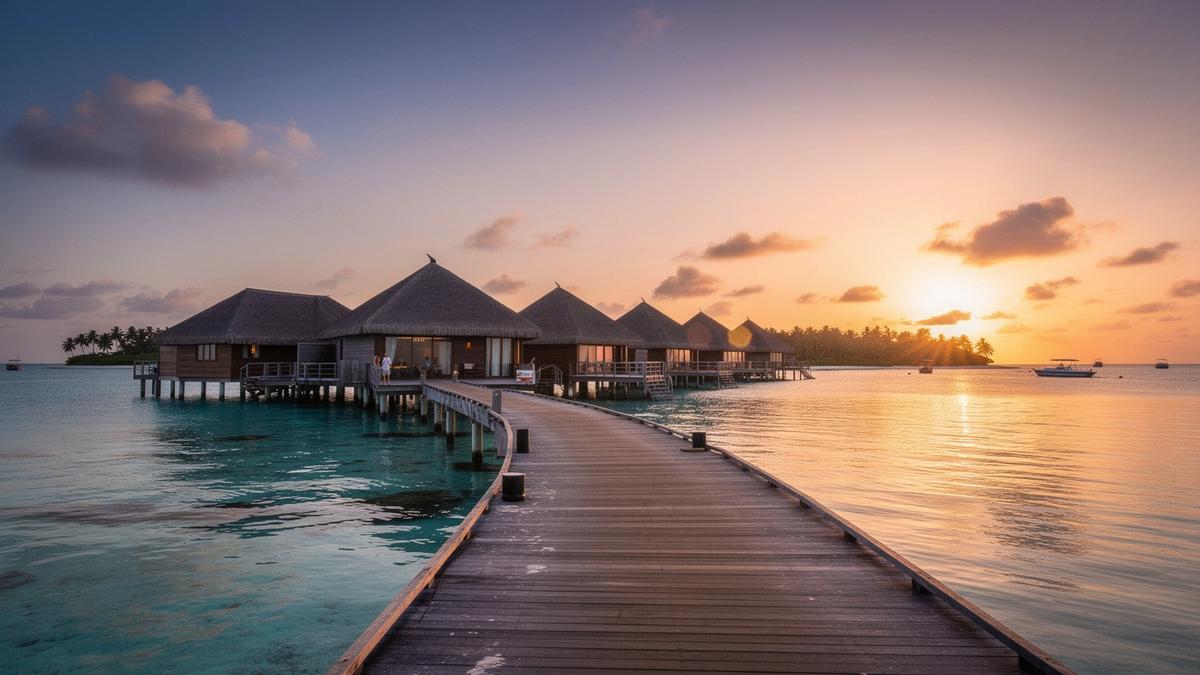 Overwater villas at North Male Atoll, Maldives