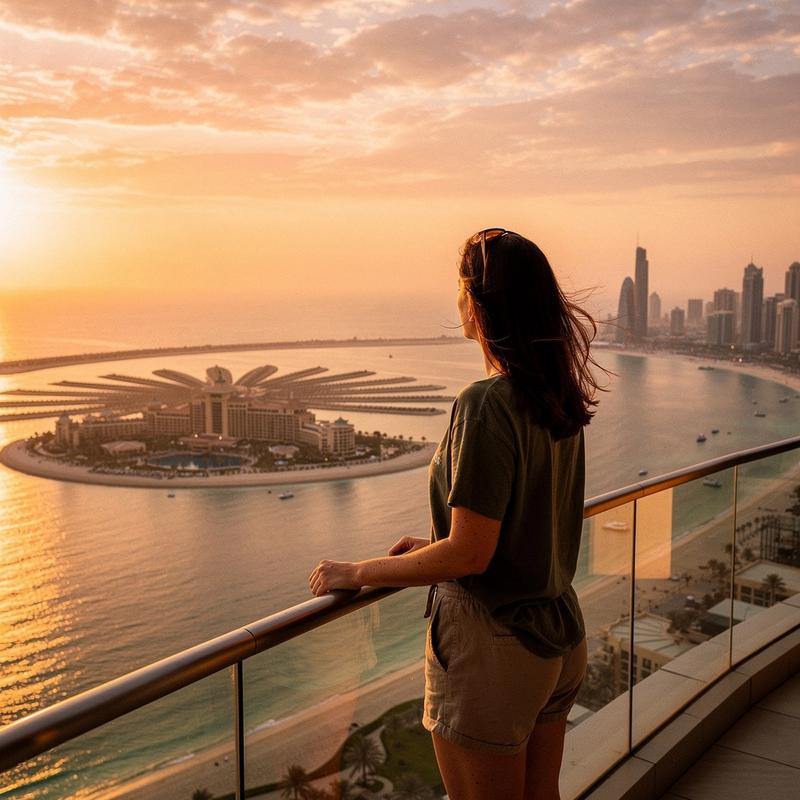 Balcony view over Palm Jumeirah, Dubai